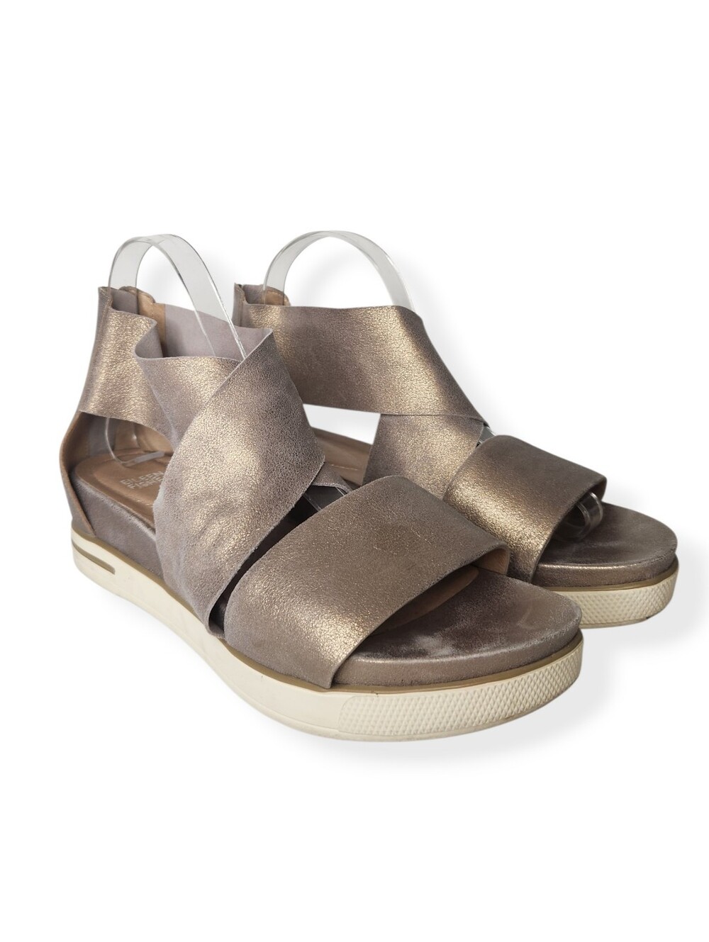 Eileen Fisher Sport Metallic Bronze Women's Strappy Sneaker Sandals Size 10